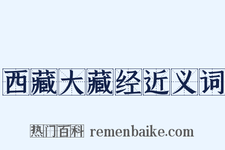 西藏大藏经近义词是什么意思的图片